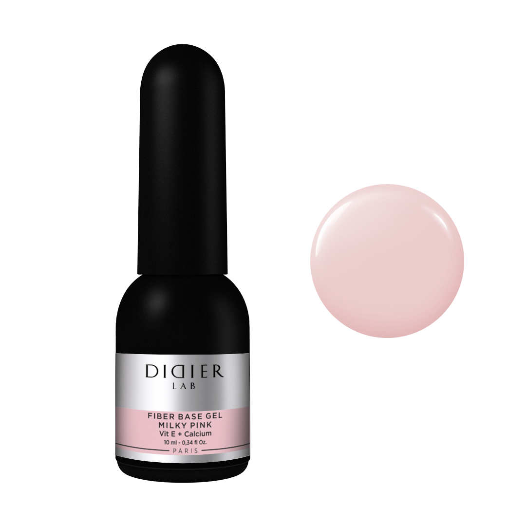 Fiber base coat "Didier Lab", Milky Pink, 10ml