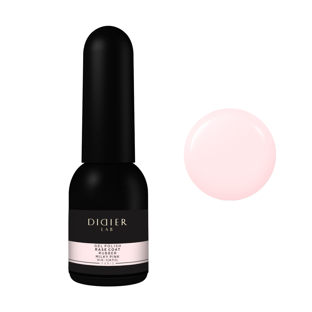 Gel polish, Rubber base coat, milky pink, 10ml