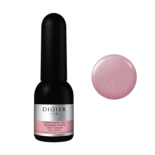 Fiber base coat "Didier Lab", Shimmer Nude, 10ml