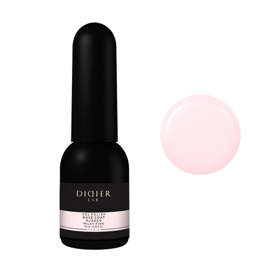 Gel polish, Rubber base coat, milky pink, 10ml