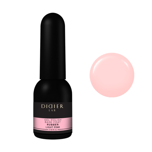 Gel polish, Rubber base coat, light pink, 10ml