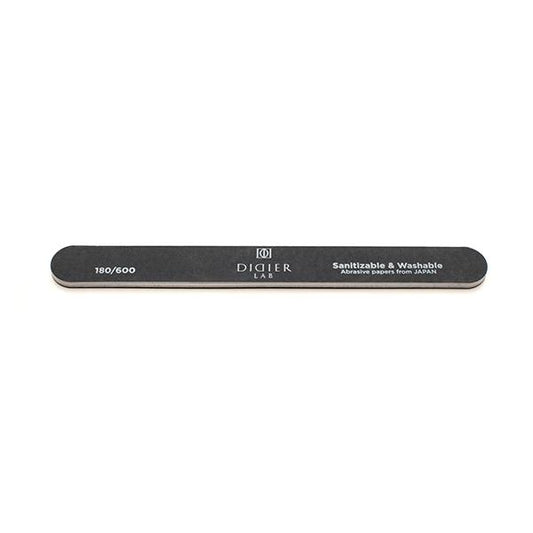 Nail file, straight, black, 180/600