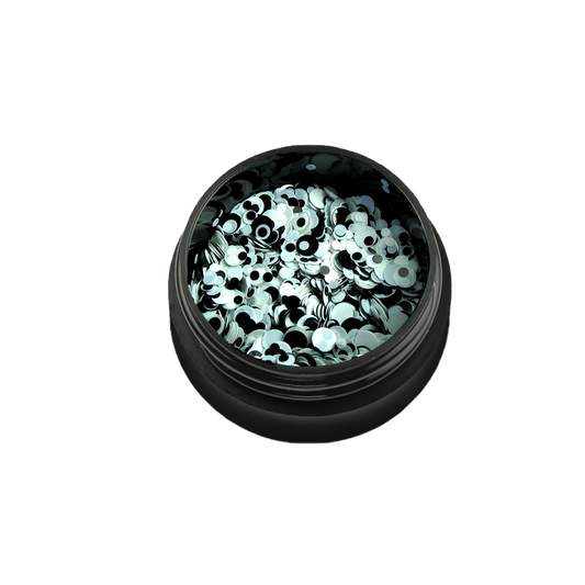 Confeti "Didier Lab", mix white/black (Q04-107), 2g